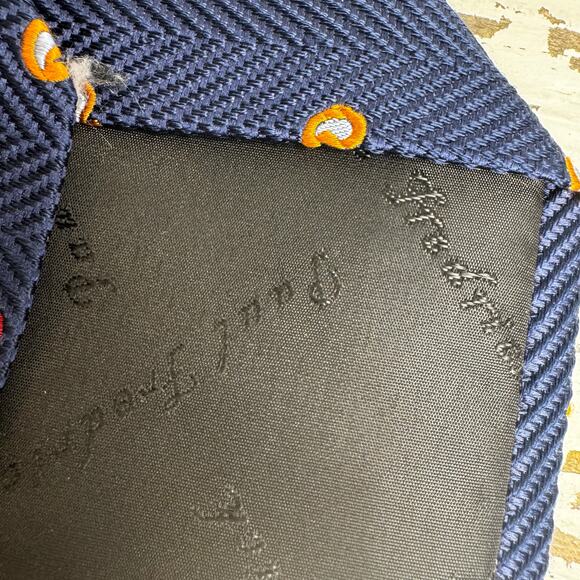 Paul Fredrick Paisley Printed Multicolor Navy Neck Tie 58.5" 100% Silk Teardrop - Picture 5 of 6